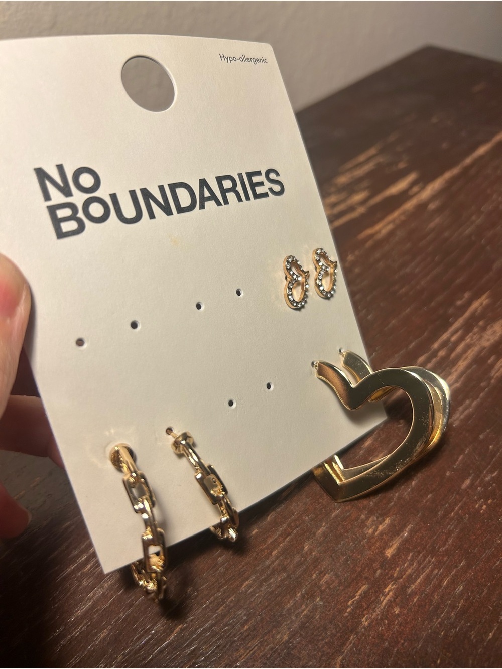No Boundaries Gold-Tone Mixed Hoop and Stud Earring Set